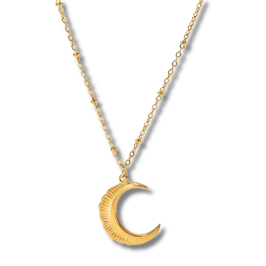 Moon golden necklace