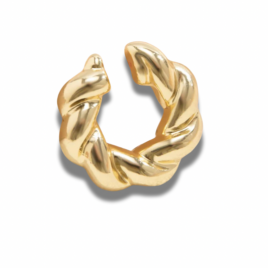 Golden weavy ear cuff